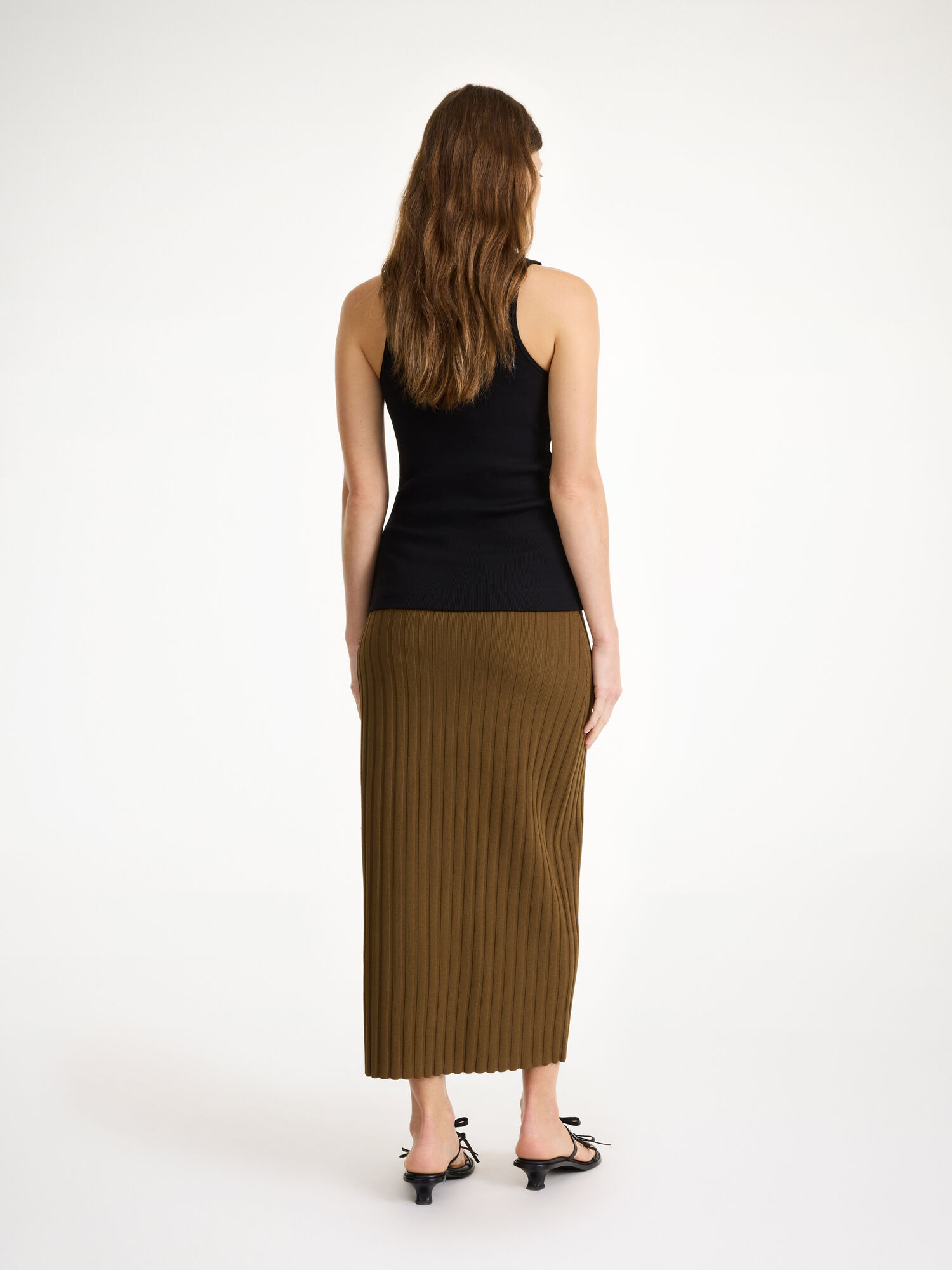 By Malene Birger Fiemme Midi Skirt Strikkevarer Shitake | NO_BB98720