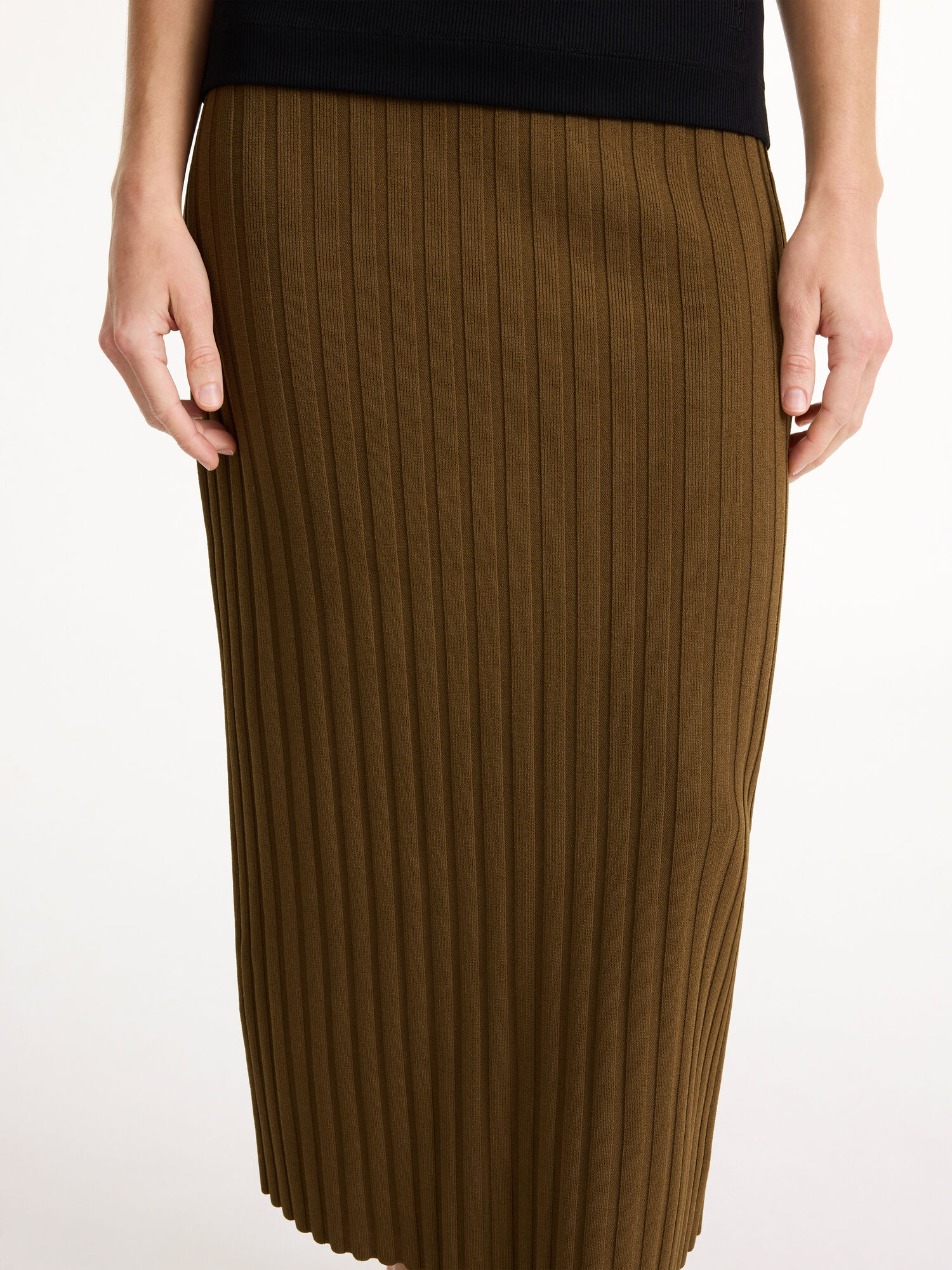 By Malene Birger Fiemme Midi Skirt Strikkevarer Shitake | NO_BB98720