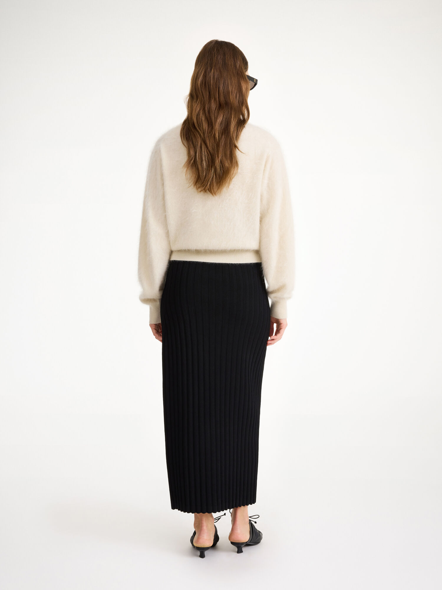 By Malene Birger Fiemme Midi Skirt Strikkevarer Svarte | NO_BB37113