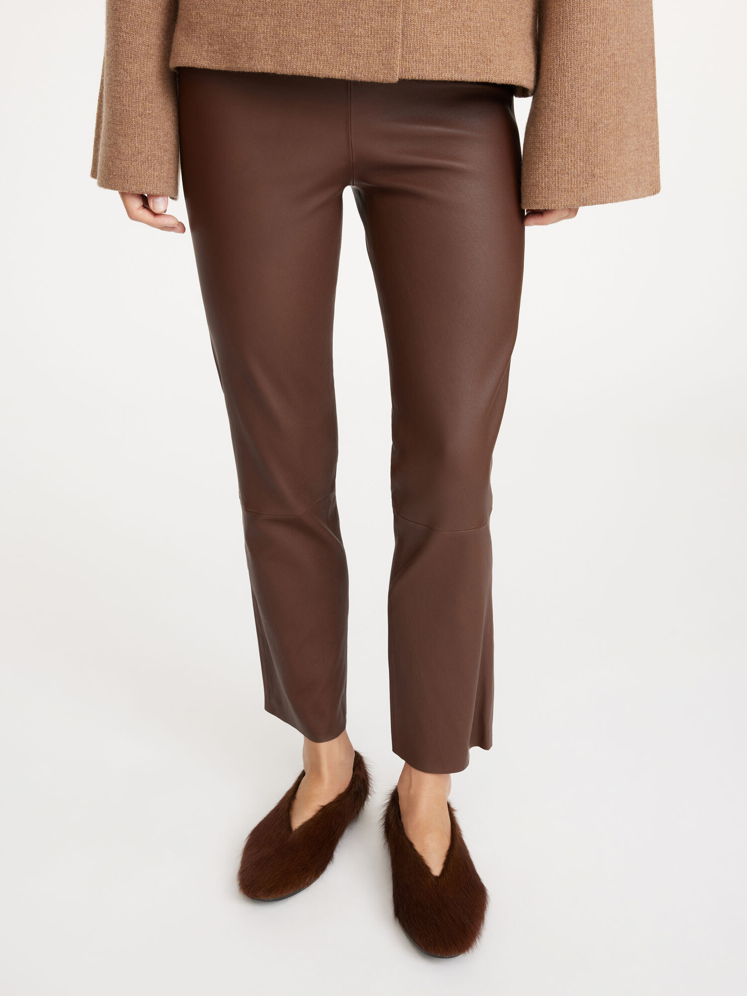 By Malene Birger Florentina Leather Bukser Chestnut | NO_BB54017