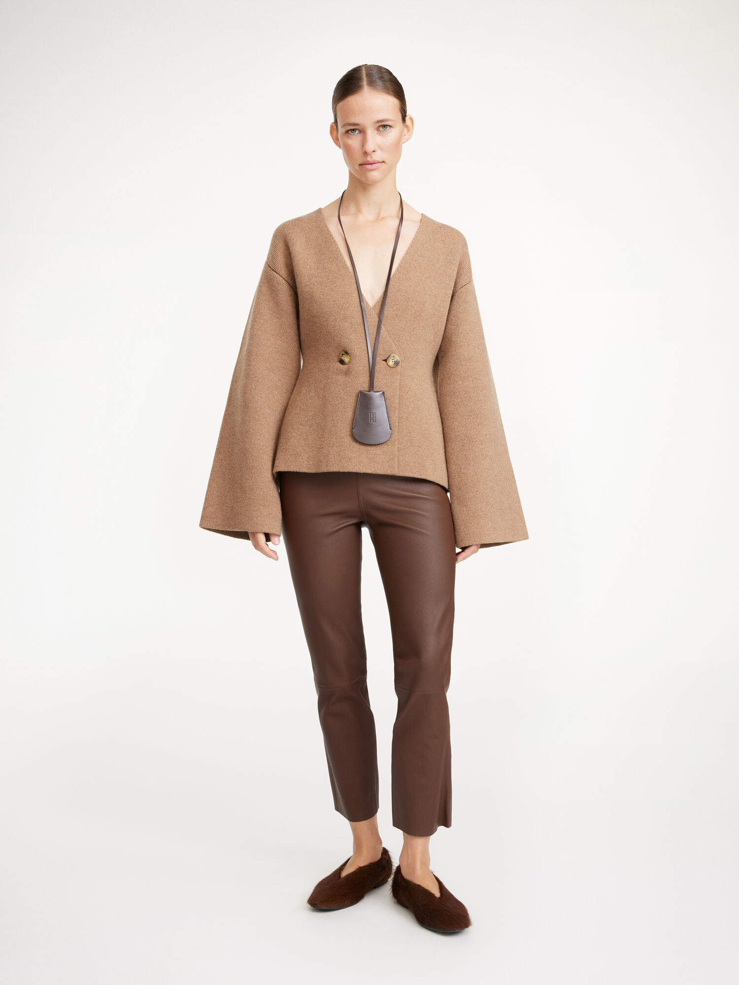 By Malene Birger Florentina Leather Bukser Chestnut | NO_BB54017