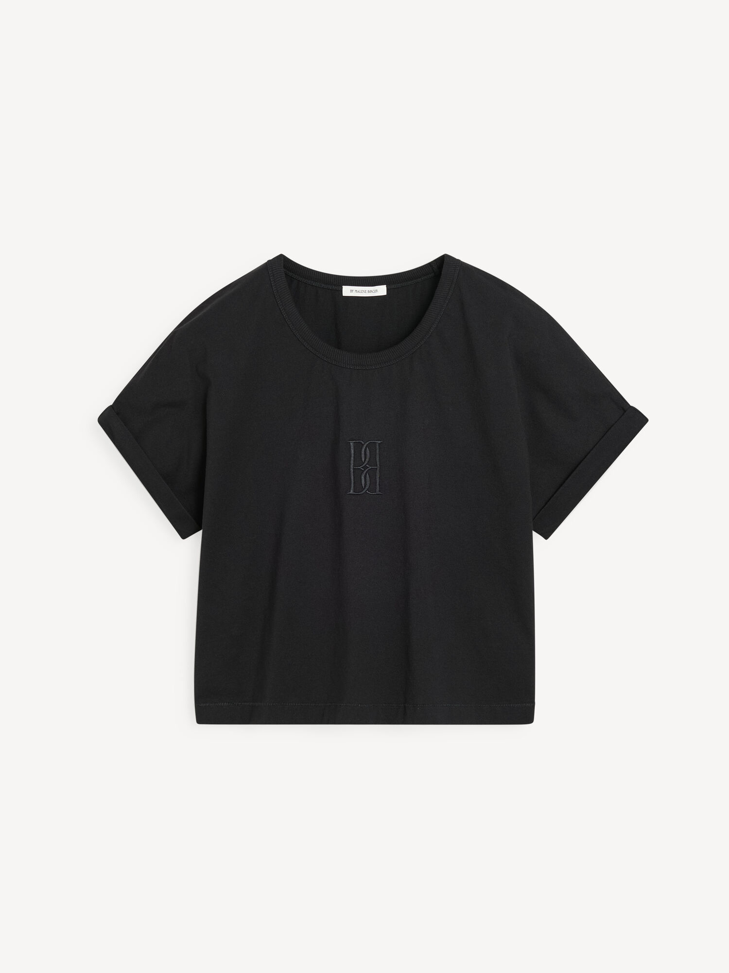 By Malene Birger Hedalia Organic Cotton T-shirt Topper Svarte | NO_BB28059