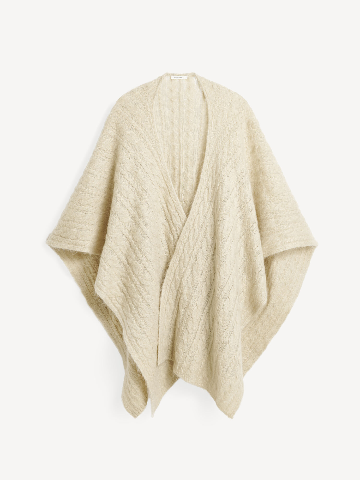 By Malene Birger Kassillas Wool-blend Poncho Strikkevarer Oyster Gray | NO_BB13027