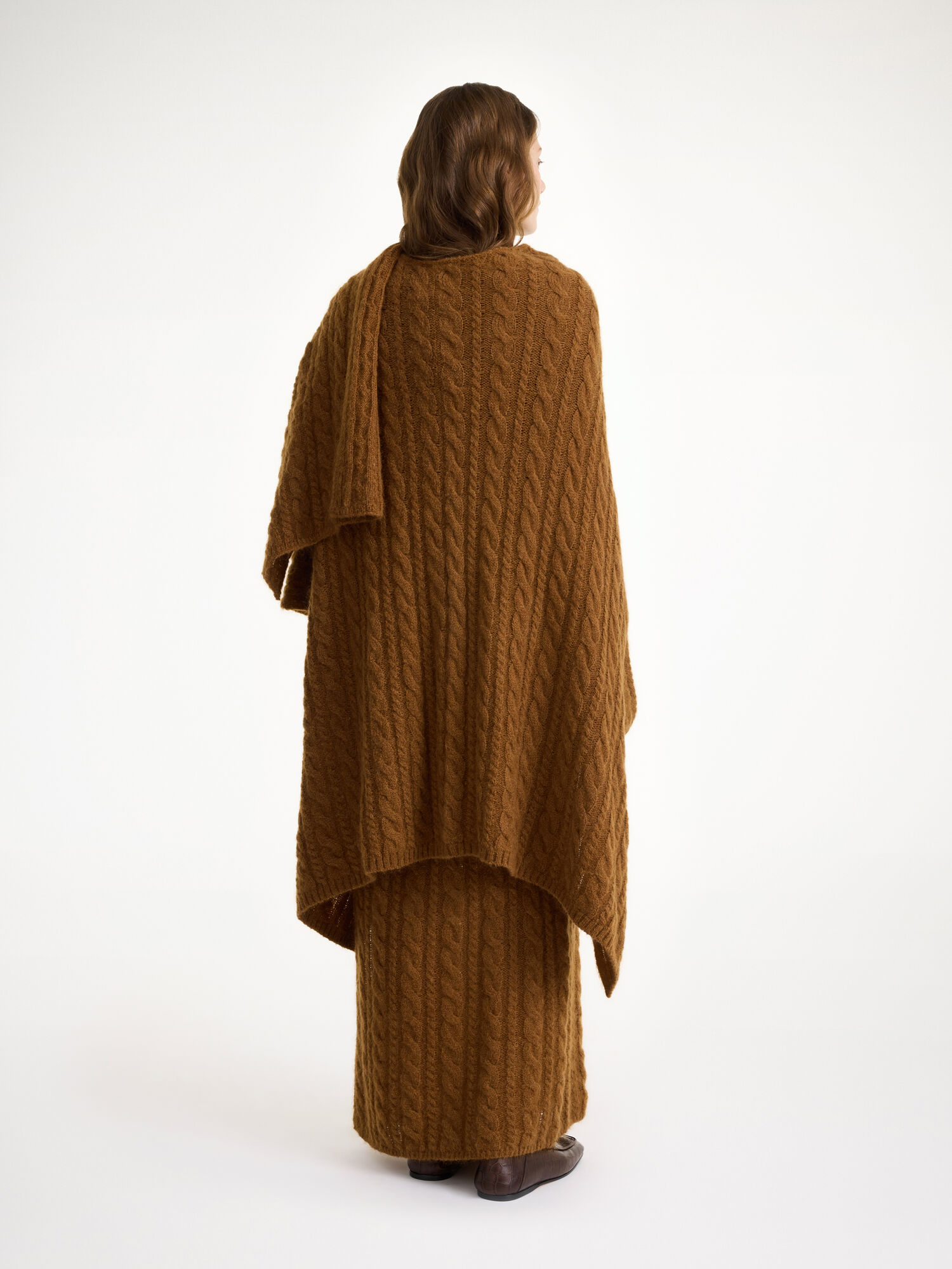 By Malene Birger Kassillas Wool-blend Poncho Strikkevarer Bison | NO_BB88048