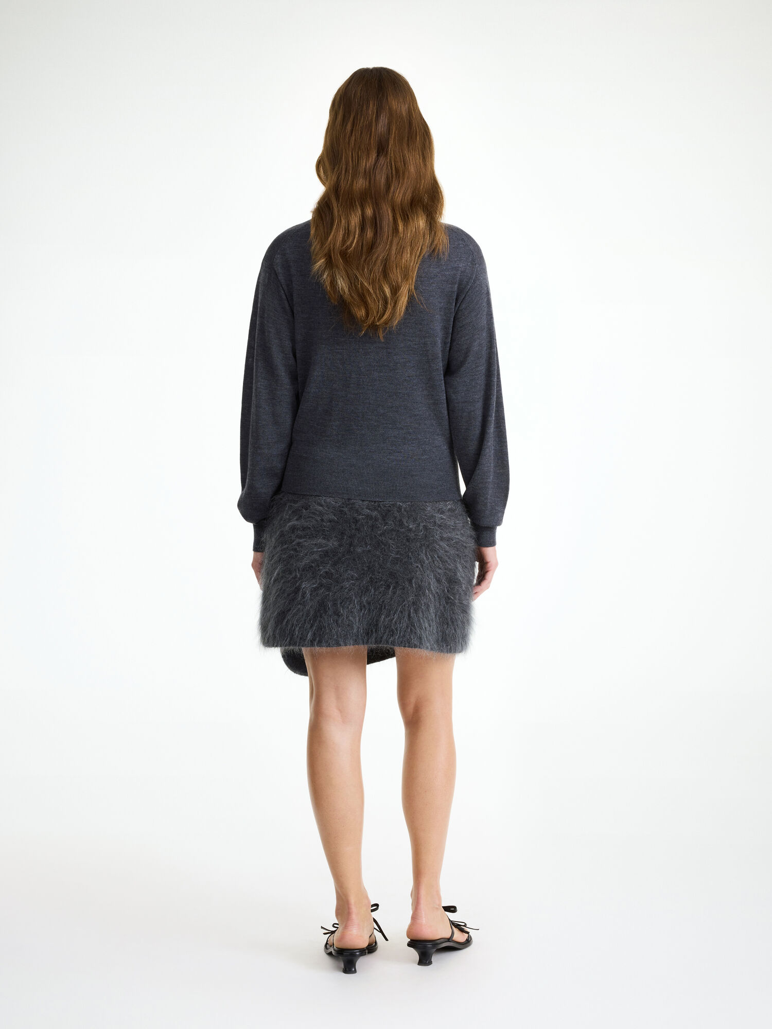 By Malene Birger Krissah Mini Skirt Strikkevarer Grå | NO_BB53401