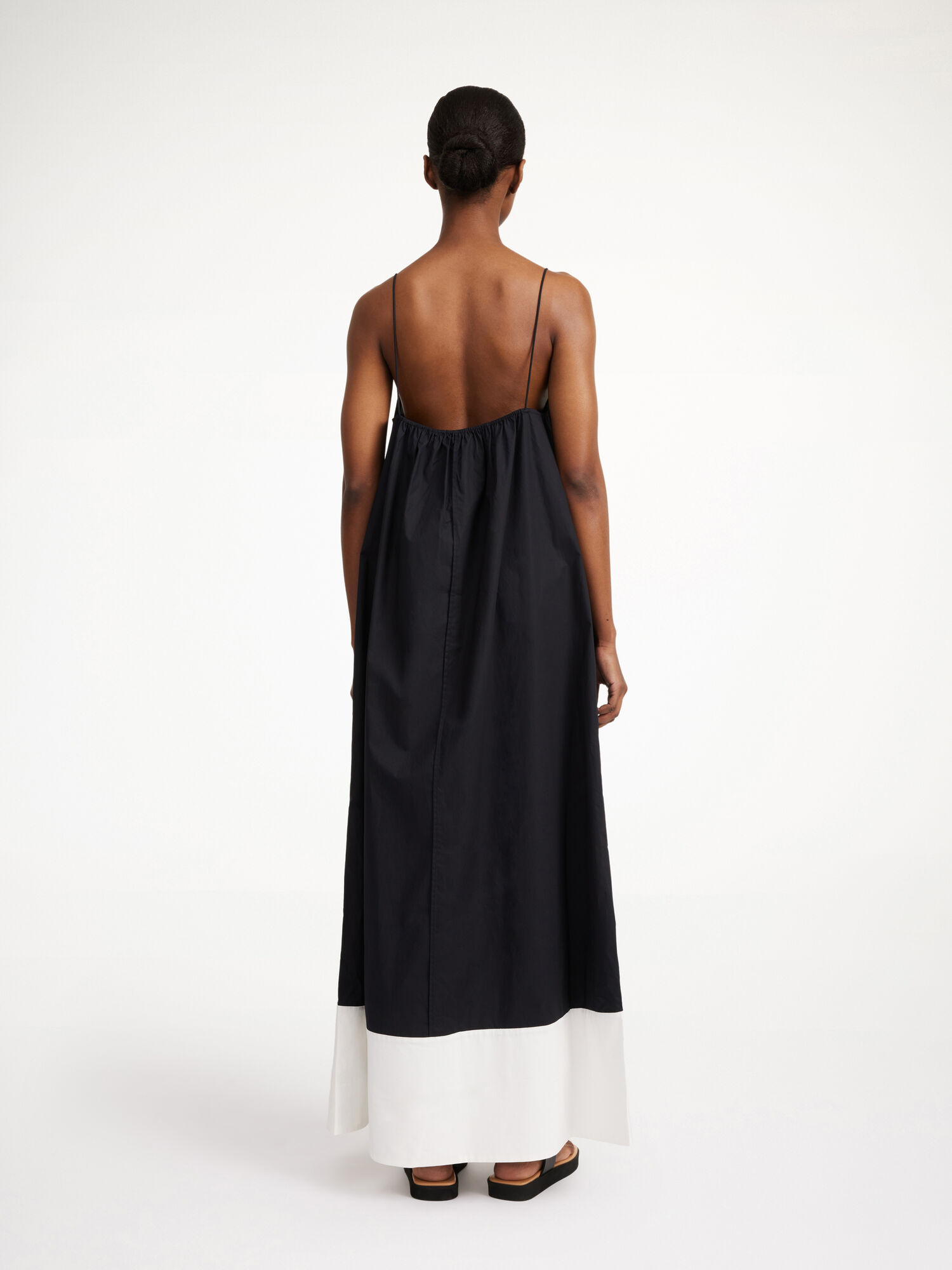 By Malene Birger Lanney Organic Cotton Maxi Kjole Stripete Svarte Hvite | NO_BB76820