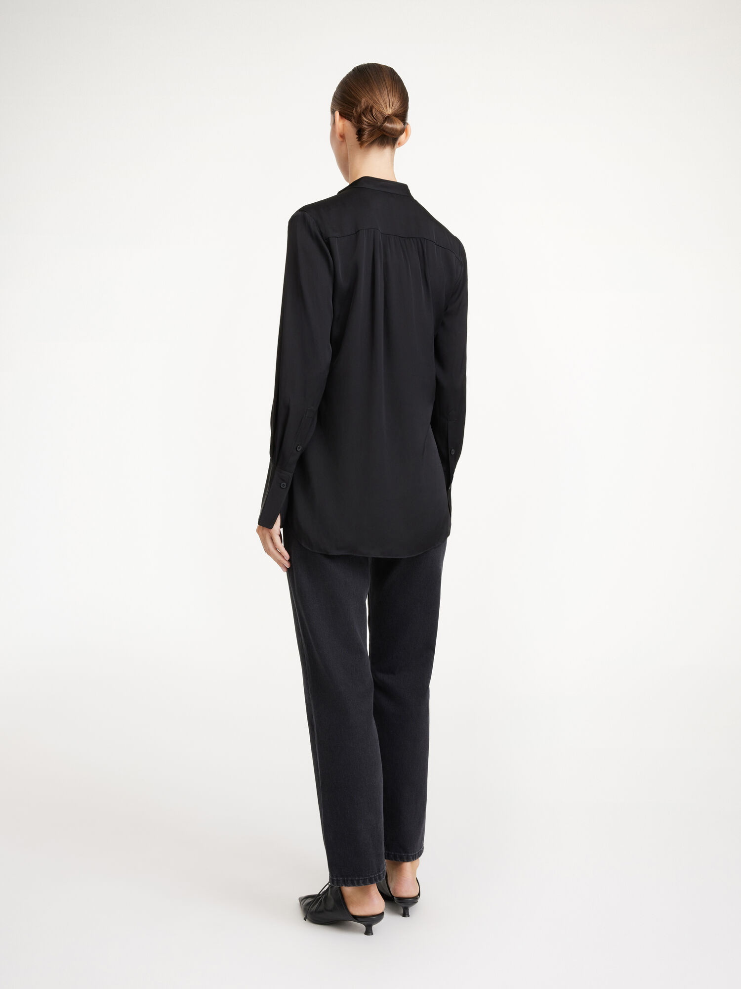 By Malene Birger Mabillon Silk Skjorte Svarte | NO_BB50983