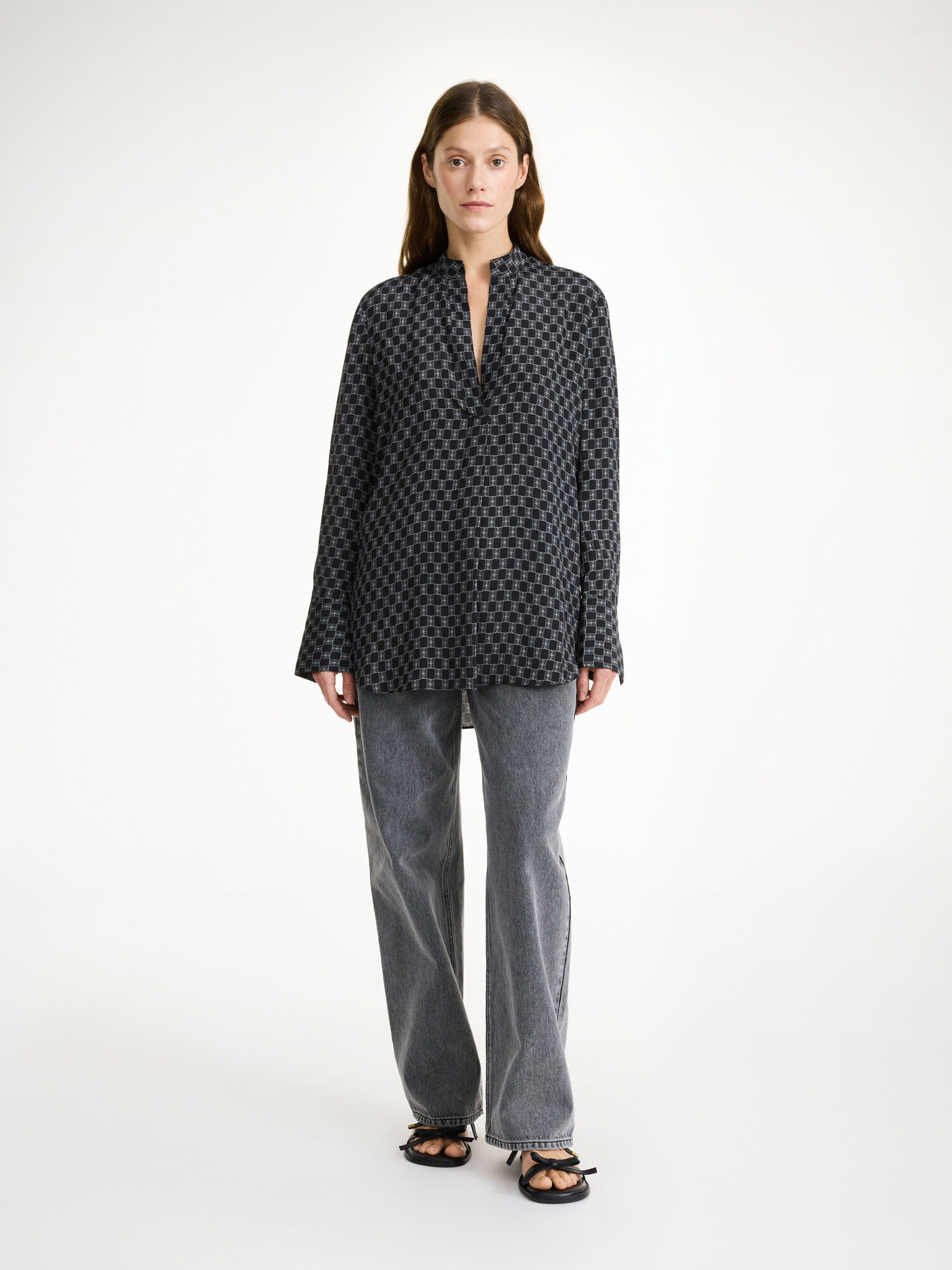 By Malene Birger Mabillon Skjorte Mono lined 050 | NO_BB57915