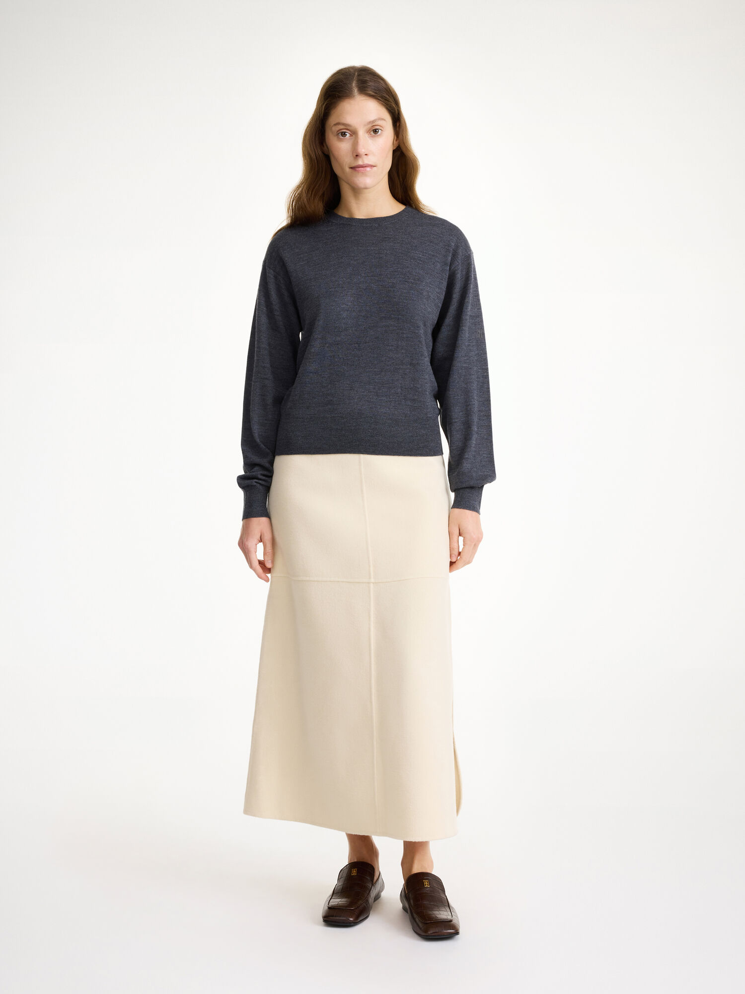 By Malene Birger Mantea Merino Wool Sweater Strikkevarer Grå | NO_BB98118