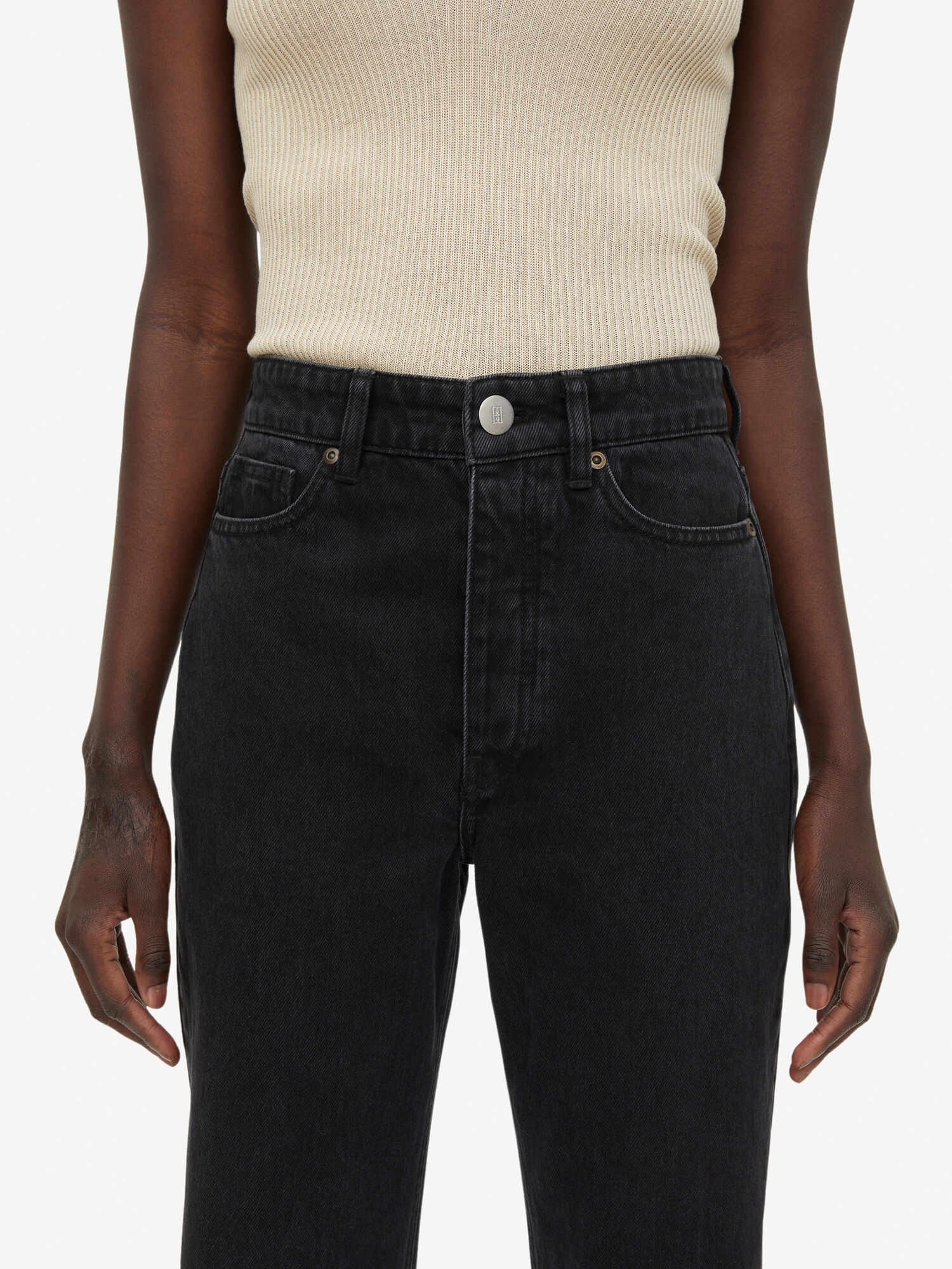 By Malene Birger Miliumlo Organic Cotton Jeans Svarte | NO_BB96813