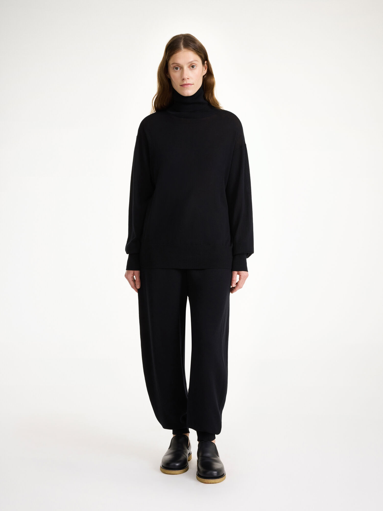 By Malene Birger Mohsen Turtleneck Sweater Strikkevarer Svarte | NO_BB68657