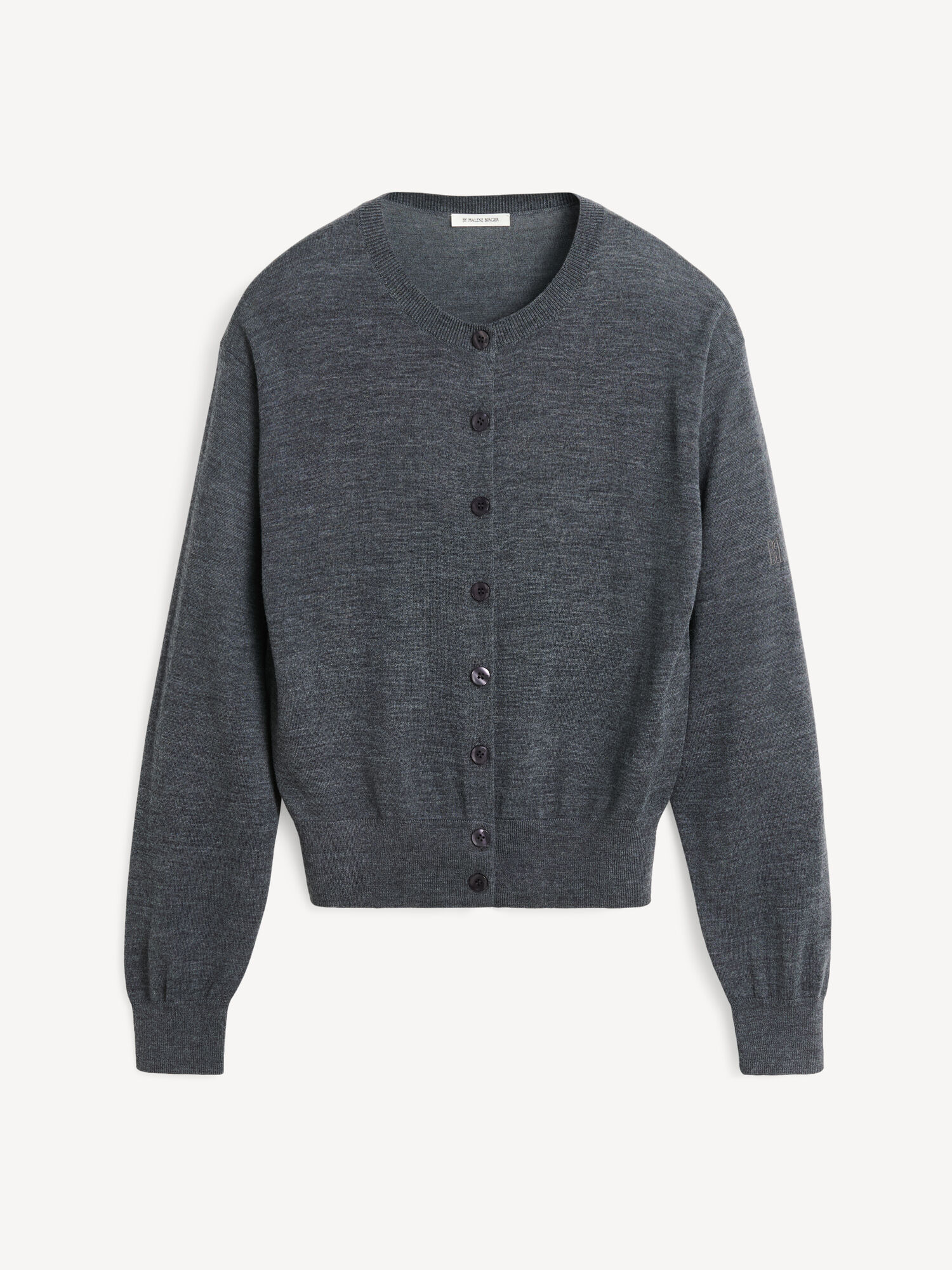 By Malene Birger Montie Merino Wool Cardigan Strikkevarer Grå | NO_BB70365