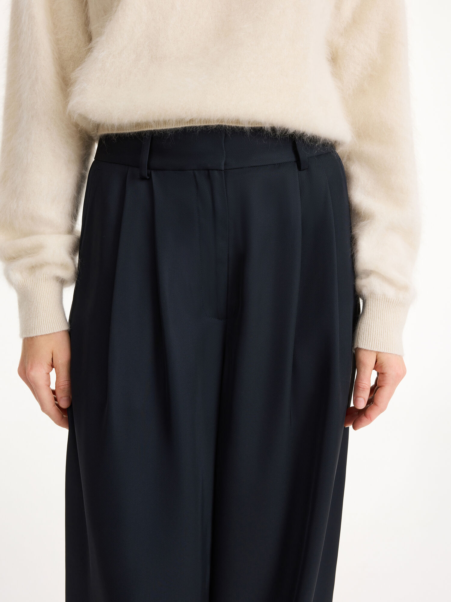 By Malene Birger Piscali Mid-waist Bukser Svarte | NO_BB14193