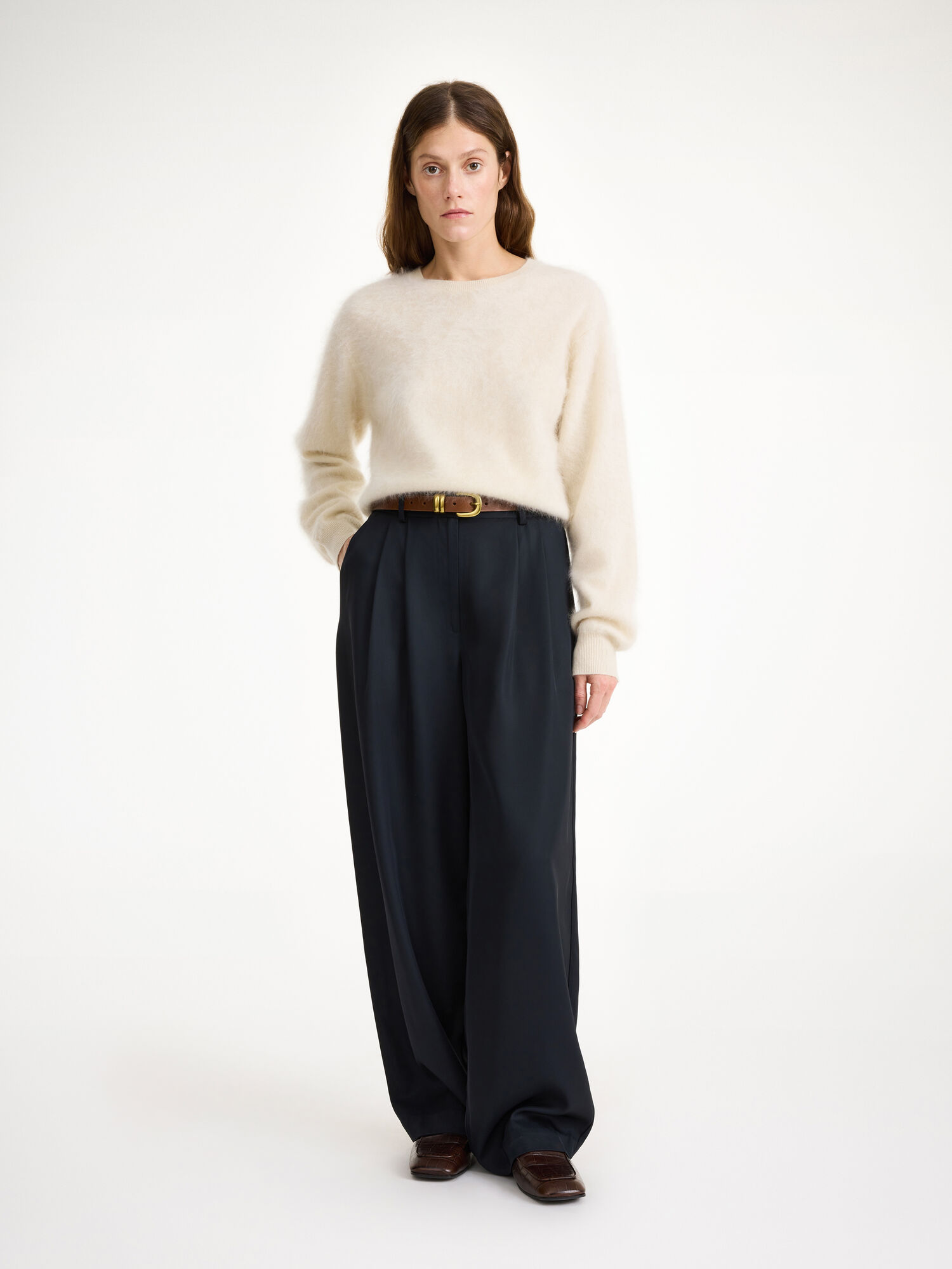 By Malene Birger Piscali Mid-waist Bukser Svarte | NO_BB14193