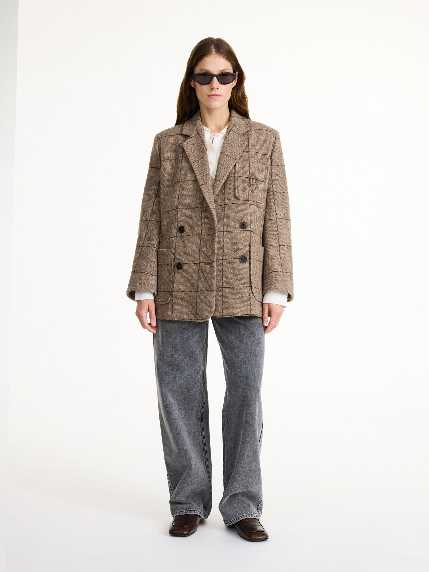 By Malene Birger Railey Double-breasted Blazere Autumn check | NO_BB62786