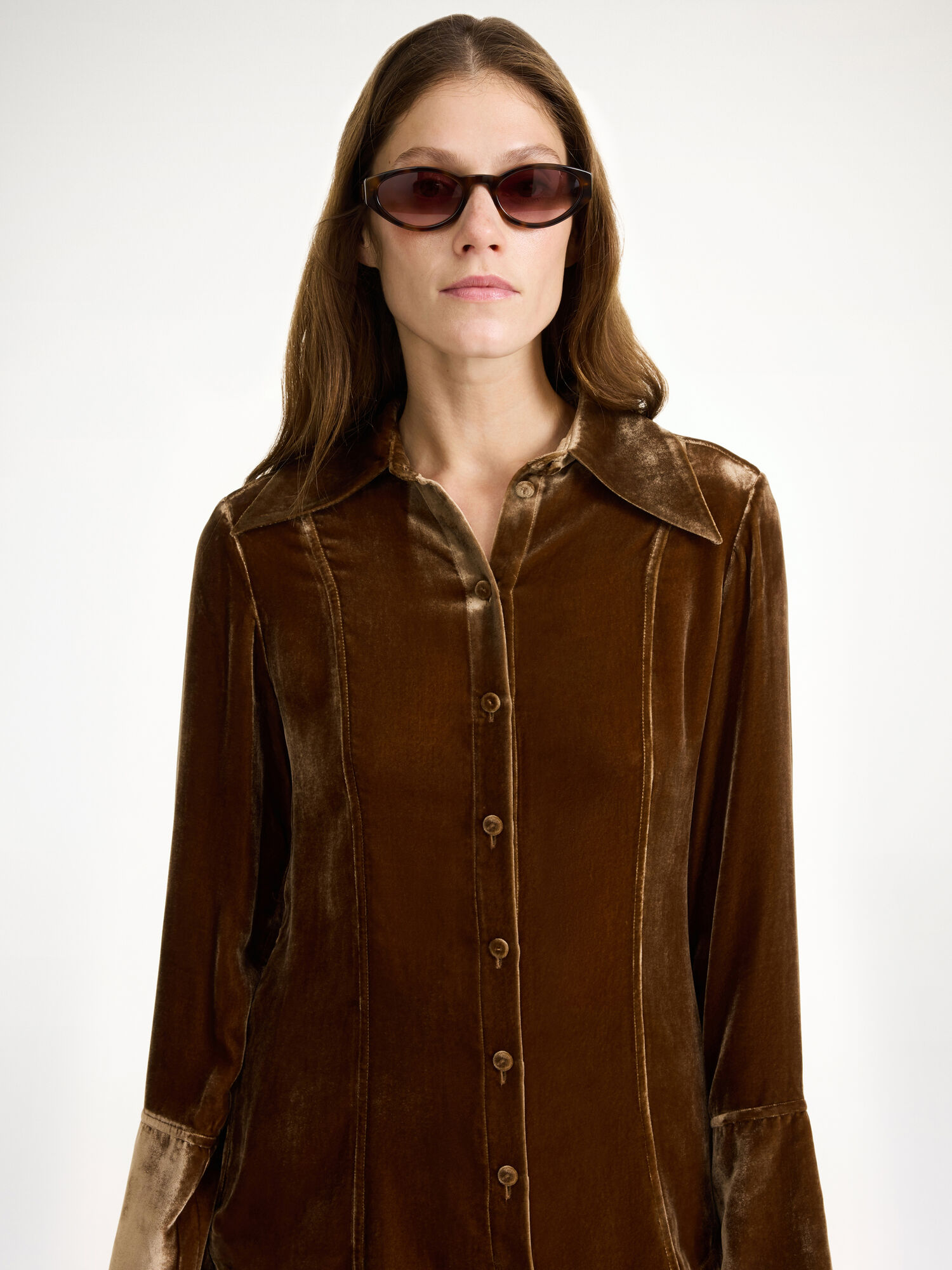 By Malene Birger Rosiannas Velvet Skjorte Bison | NO_BB51660