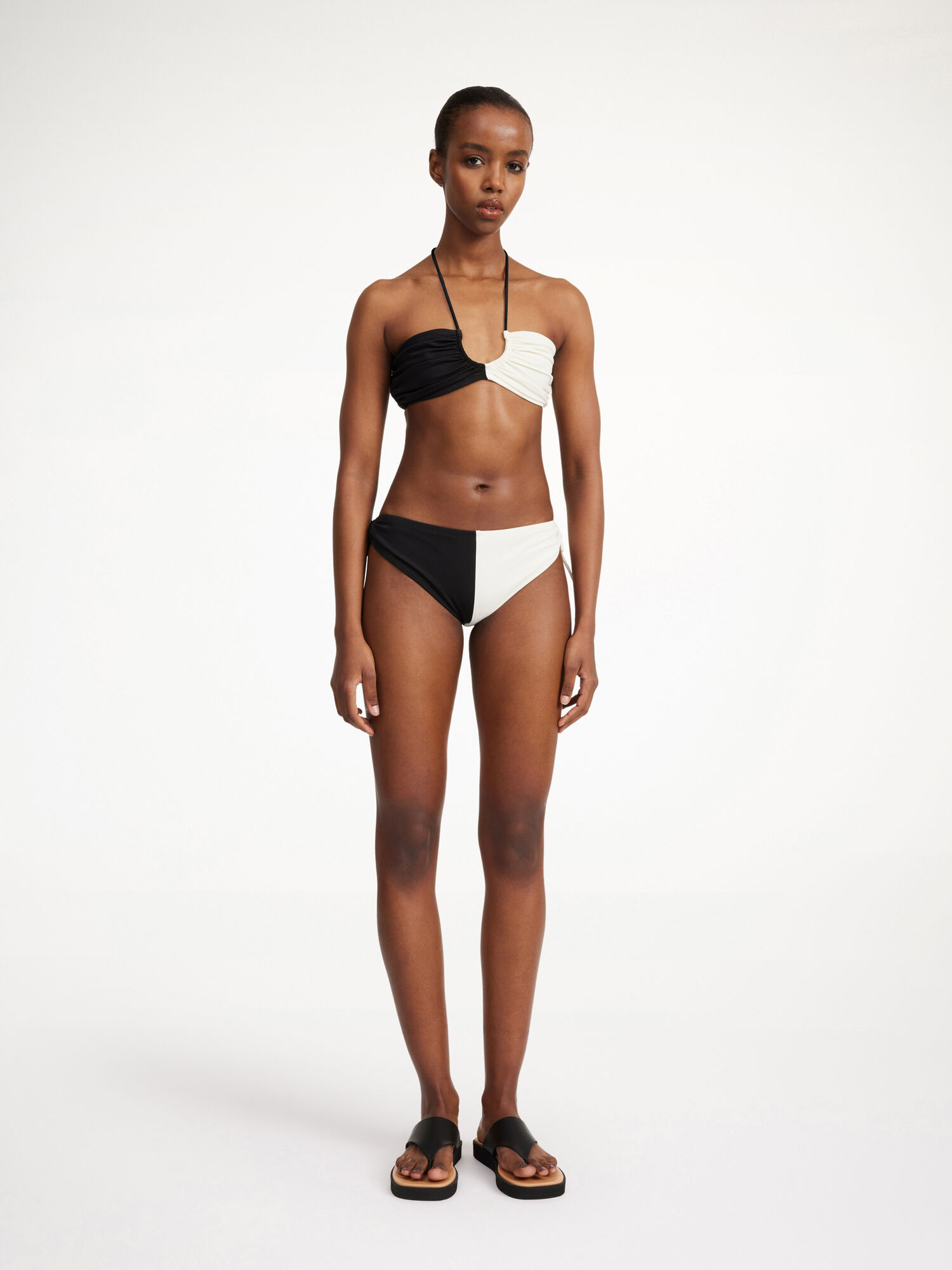 By Malene Birger Seabay Low Bikini Bottoms Badetøy Stripete Svarte Hvite | NO_BB12617