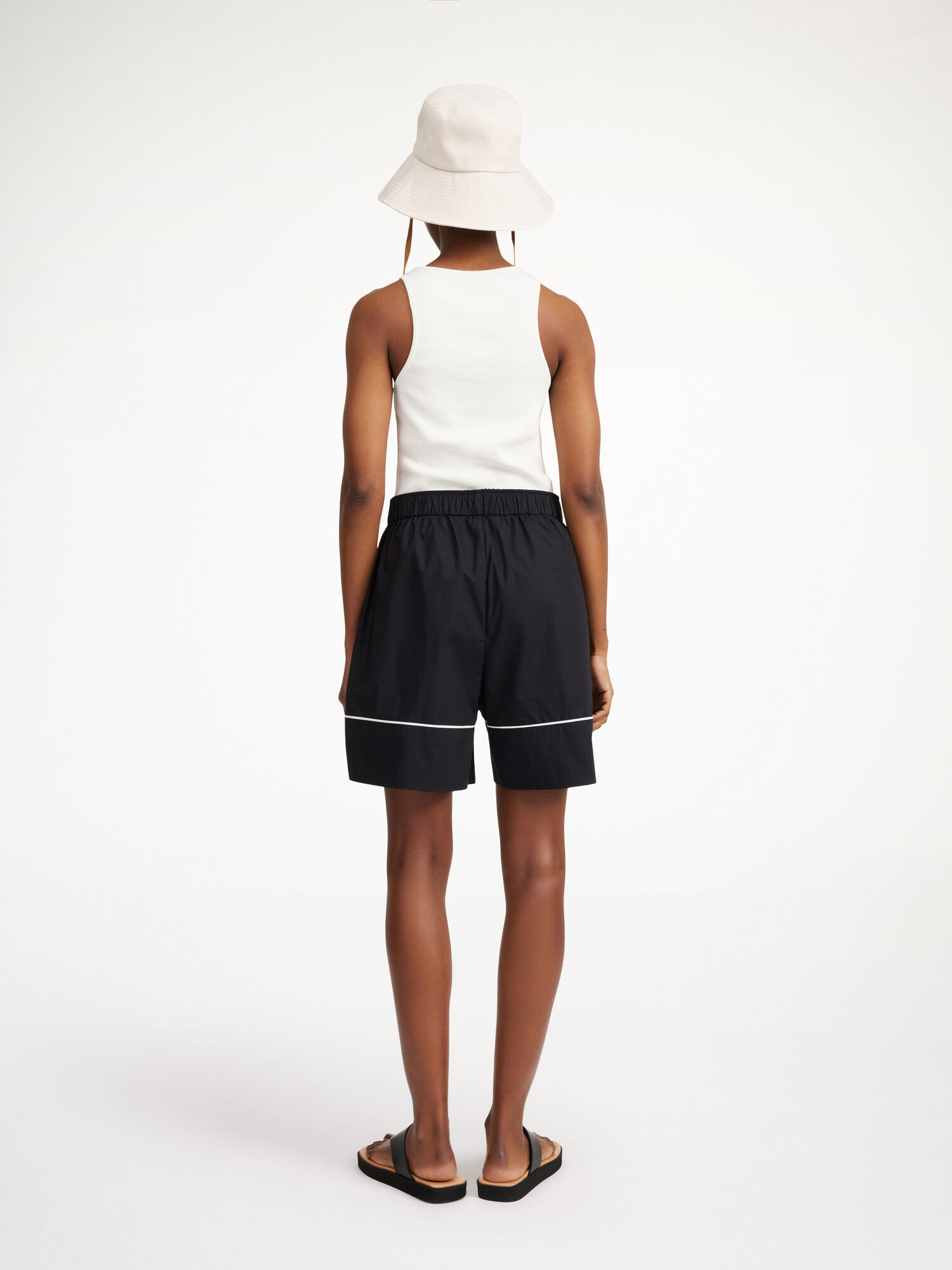 By Malene Birger Siara Organic Cotton Shorts Svarte | NO_BB49366