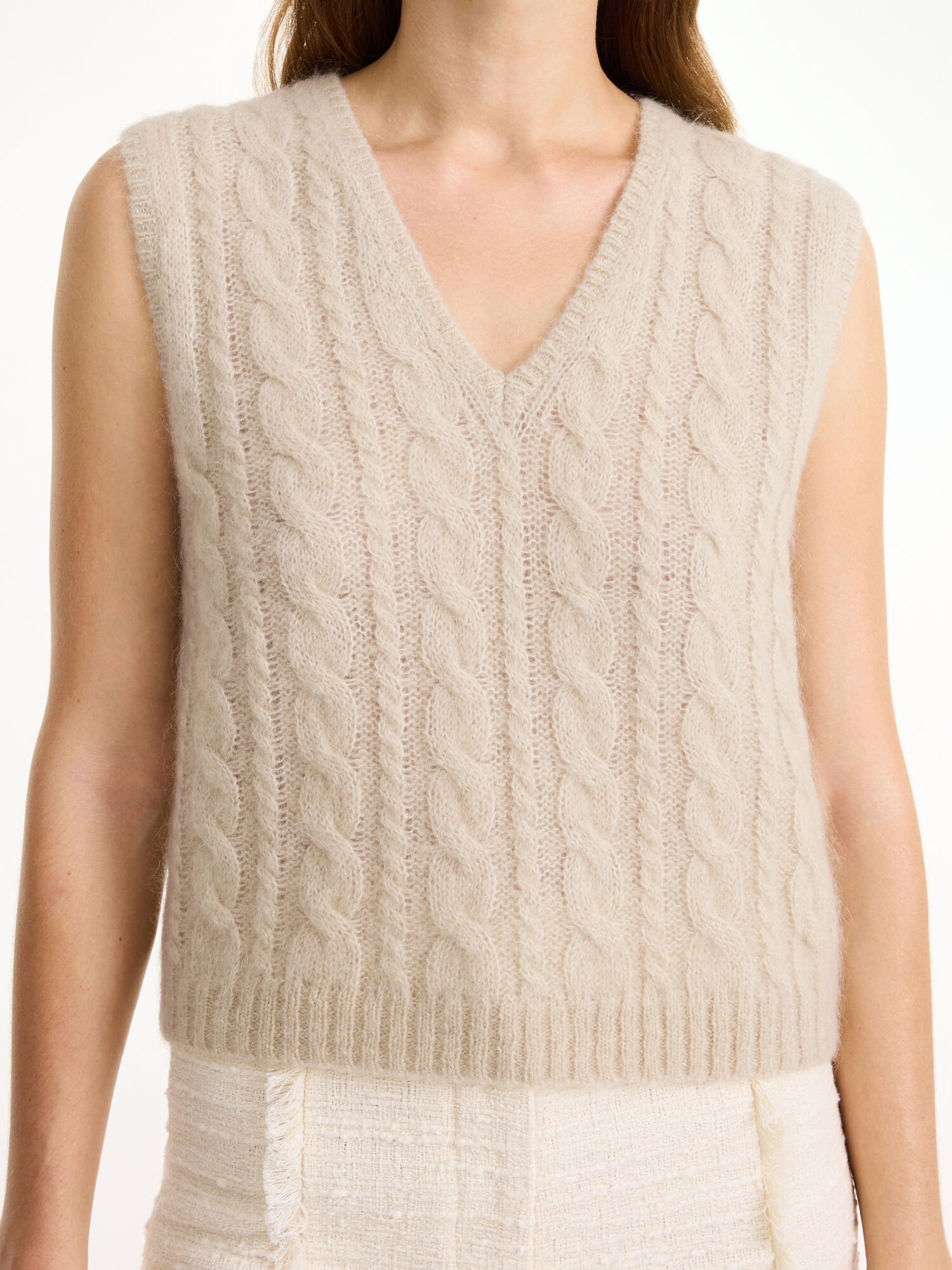 By Malene Birger Simea Vest Strikkevarer Oyster Gray | NO_BB55422