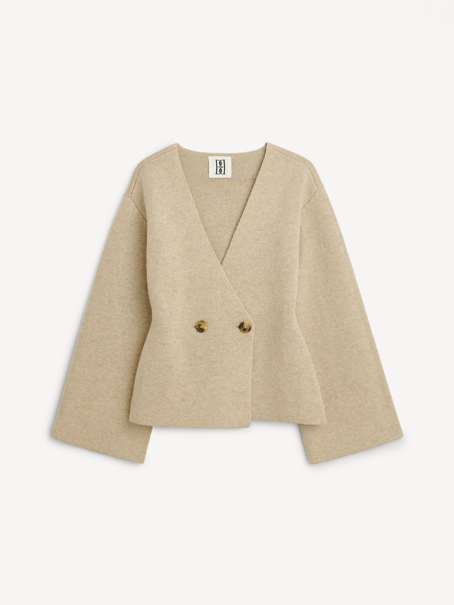 By Malene Birger Tinley Wool Cardigan Strikkevarer Beige | NO_BB15037