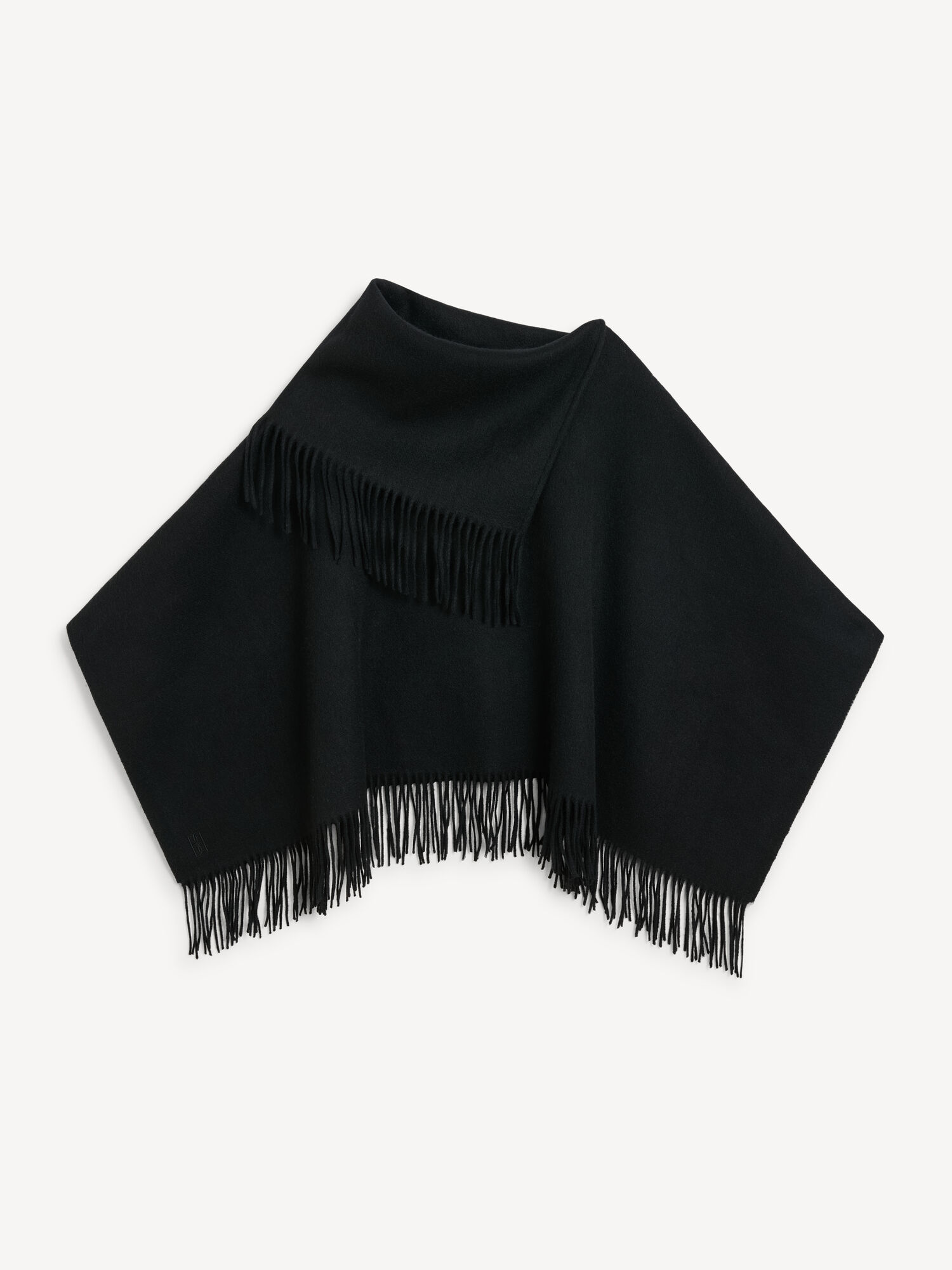 By Malene Birger Turtma Wool Fringe Bib Skjerf Svarte | NO_BB19868