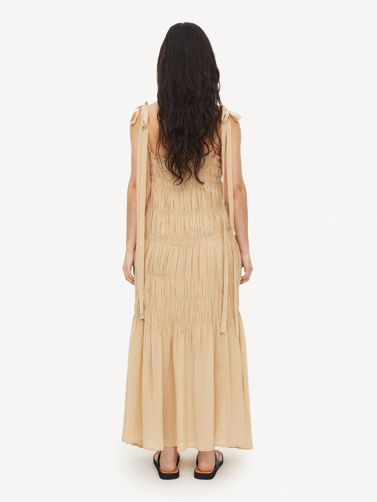 By Malene Birger Vyra Organic Cotton Maxi Kjole Wet Sand | NO_BB91311