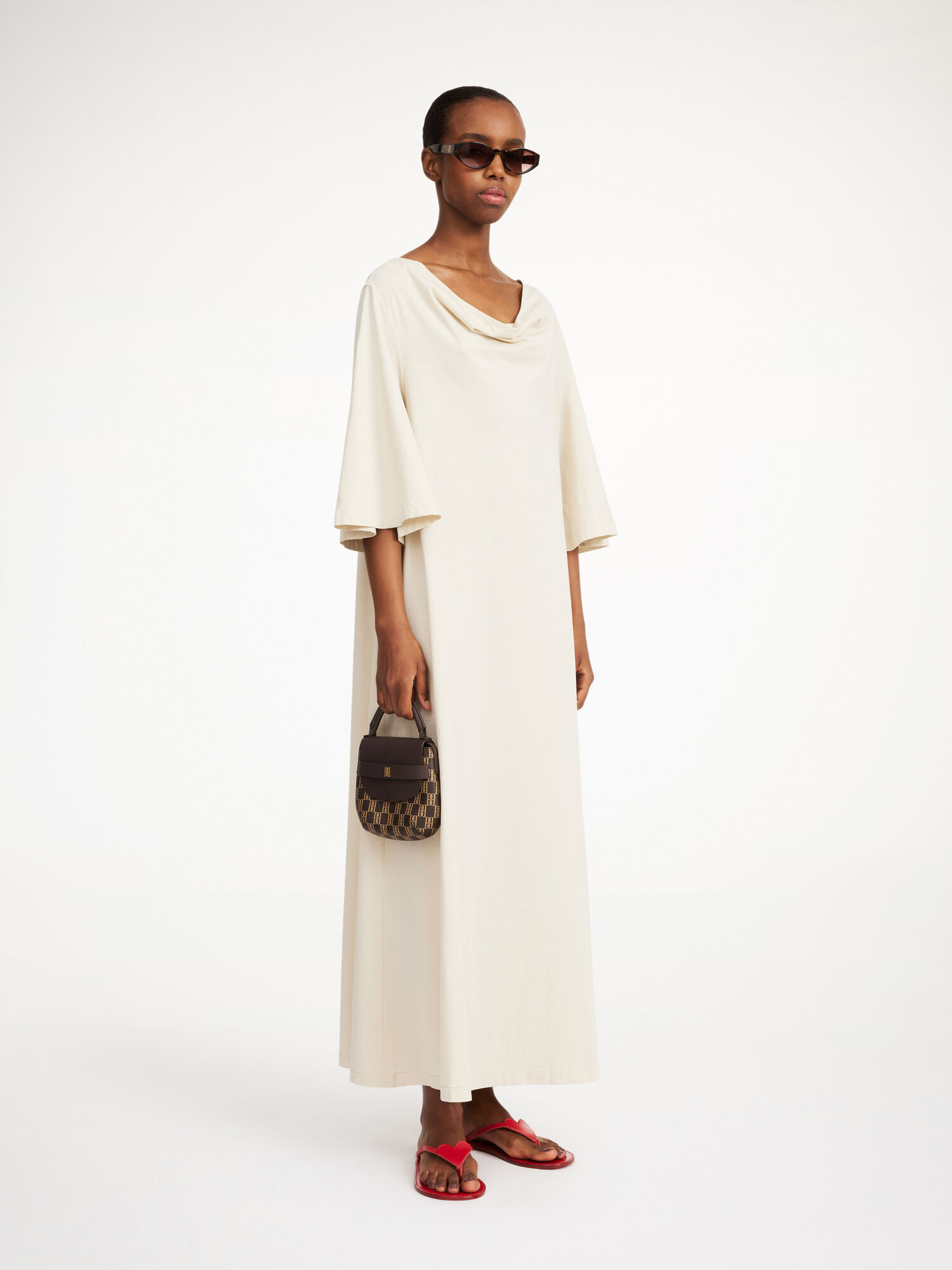 By Malene Birger Yalia Maxi Kjole Oyster Gray | NO_BB19822